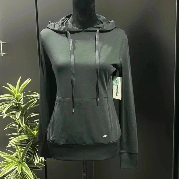 Marika Athletic Pullover hoodie, zipper pocket front,drawcord hood,soft inside - Picture 1 of 14